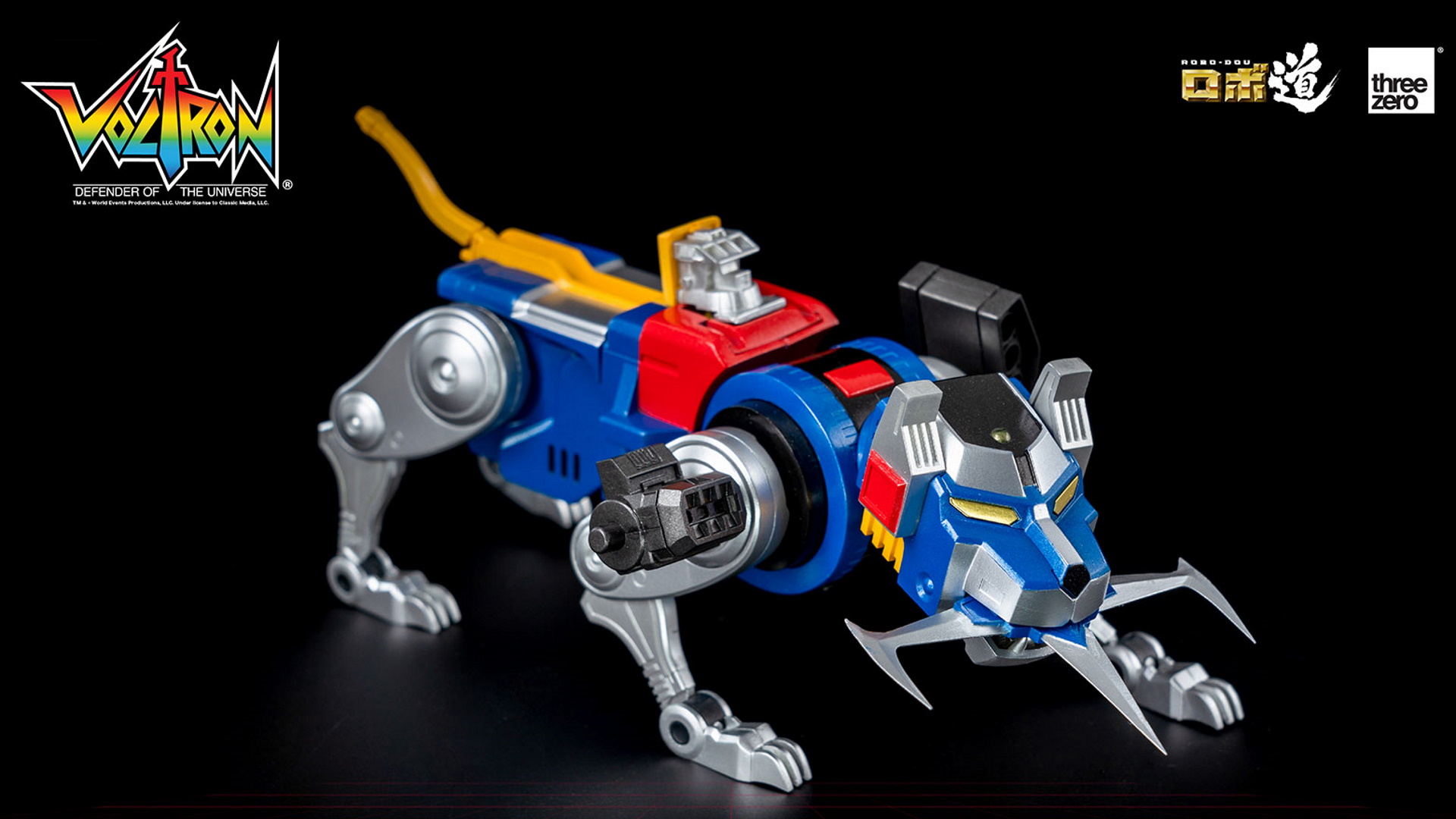 Leone blu, gamba destra