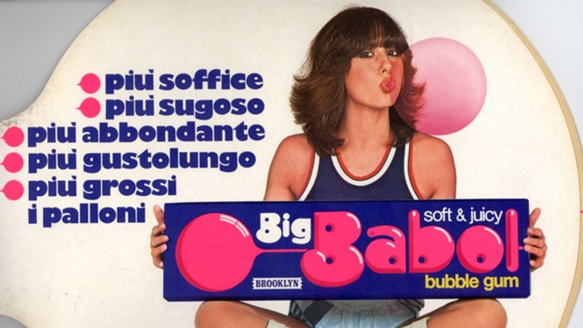 Daniela Goggi e la sua pubblicità della Big Babol...